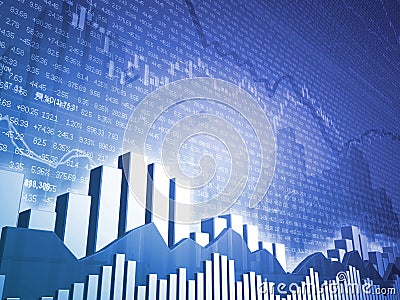 Stock market bars & charts with finance data