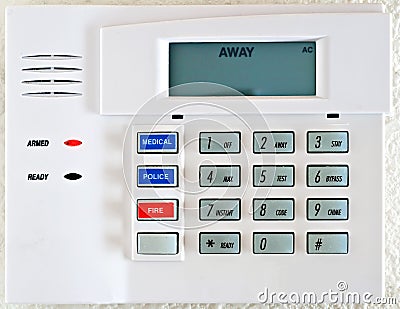 Stock Photo: Residential Alarm System Keypad