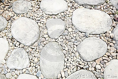 Stone pathway texture in stone garden