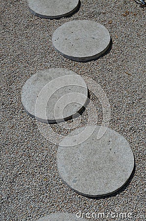 Stone stepping stones.