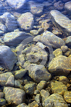 Stone in water