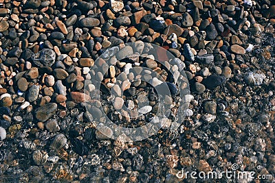 Stones on the seashore. Background