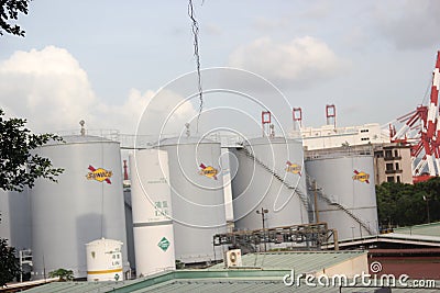 The Storage Tanks in the factory