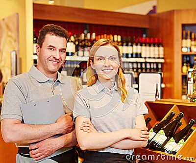 Store manager and saleswoman