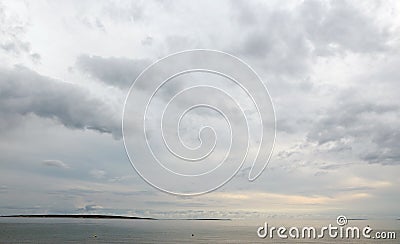 Stormy clouds over sea and islands