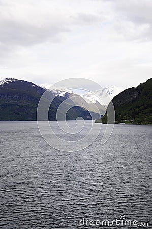 Stormy Norwegian Fjords Landscape