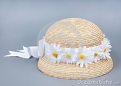 Straw beach hat from the sun