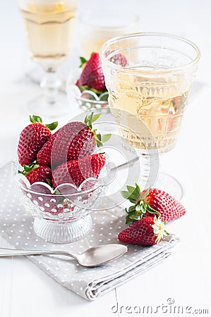 Strawberries and wine