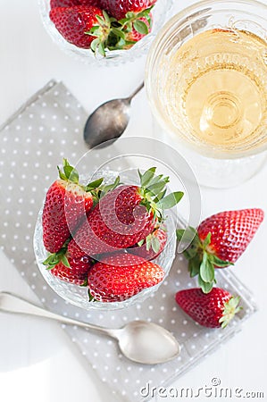 Strawberries and wine