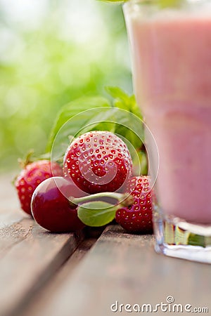 Strawberry fruit drink