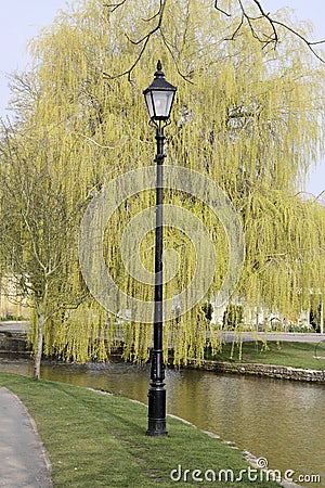 Street Lamp and Weeping Willow Bourton on the Water