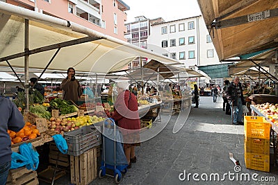 Street market in Livorno, Italy