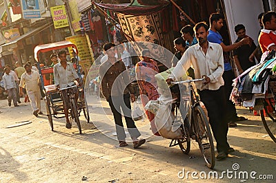 Street scene from Old Delhi, India