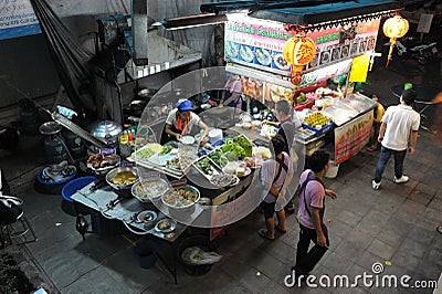 Street Side Restaurant Kitchen in Bangkok