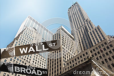 Street sign Wall street