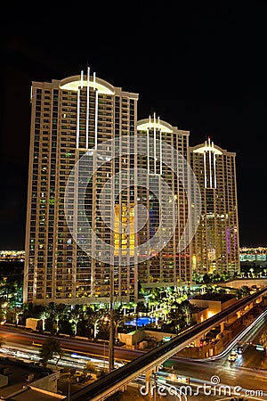 Streets of Las Vegas by night