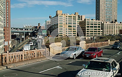 Streets of New York, Brooklyn Bridge entrance USA