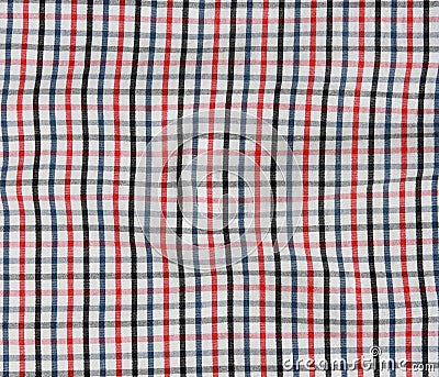 Striped crumpled tablecloth.