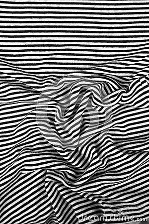 Striped wrinkled black and white zebra fabric cloth background