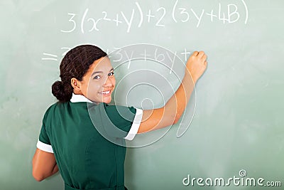 Student maths blackboard