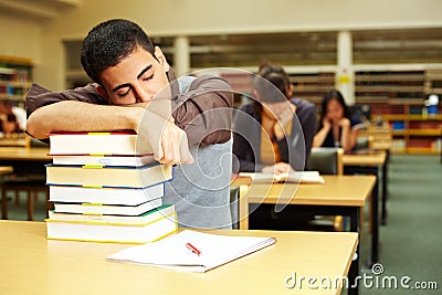 Student taking a nap