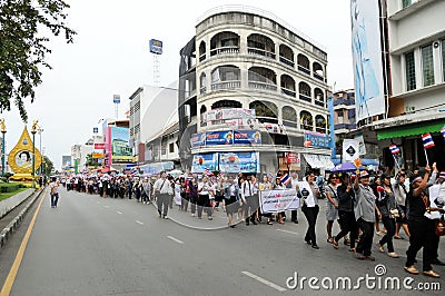 Students and citizens march. Disagreed with the government s amnesty legislation Thailand