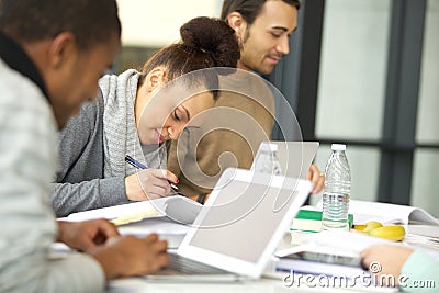 Students preparing their assignments