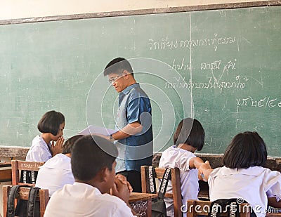 Students and teacher in the classroom