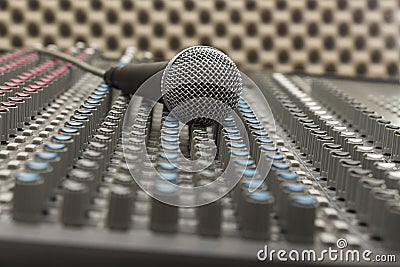 Studio Mixer and Microphone