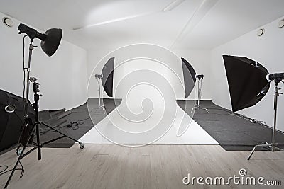 Studio with photographic equipment