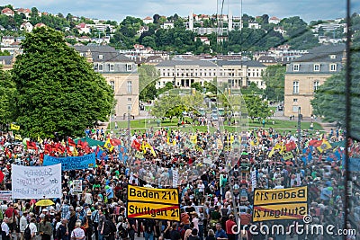 Stuttgart 21 - Demonstration meeting protests against Turkey