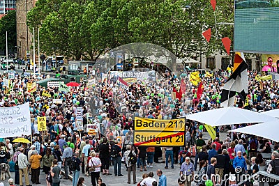 Stuttgart 21 - Demonstration meeting protests against Turkey