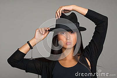 Stylish young woman of Asian