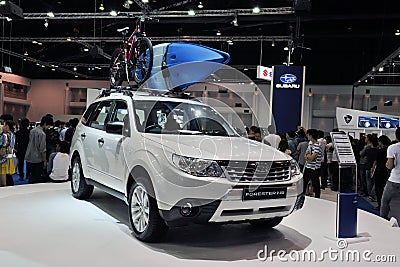 Subaru Forester on Display at a Motor Show