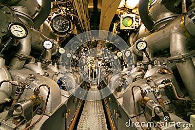 Submarine engine room