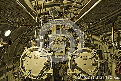 Submarine torpedo room