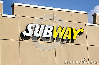 Subway Restaurant Sign