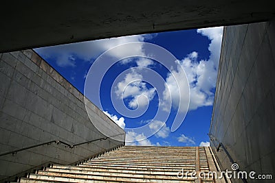 The subway stairs in the sky