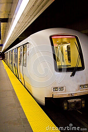 Subway station train