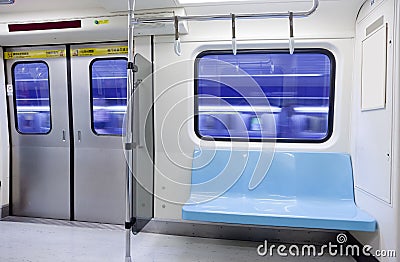 Subway train empty seat