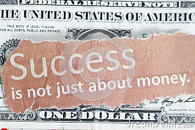 Success is not just about money