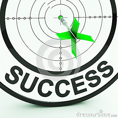 Success Target Shows Achievement Strategy And Winning