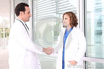 Successful Medical Team Handshake