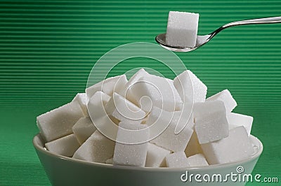 Sugar cube on a spoon