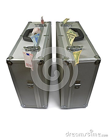 Suitcases with money