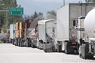 Sumas Truck US Border Crossing