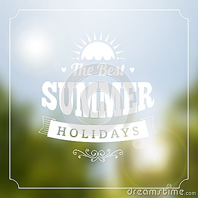 Summer holidays vintage poster background