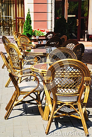 Summer open air cafe