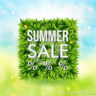 Summer sale advertisement poster.