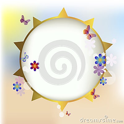 Summer Solar Frame Stock Vector - Image: 41411566